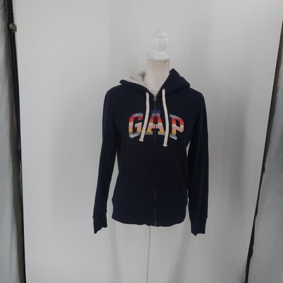 GAP Navy Hoodie with Multicolor Logo - Picture 9 of 9